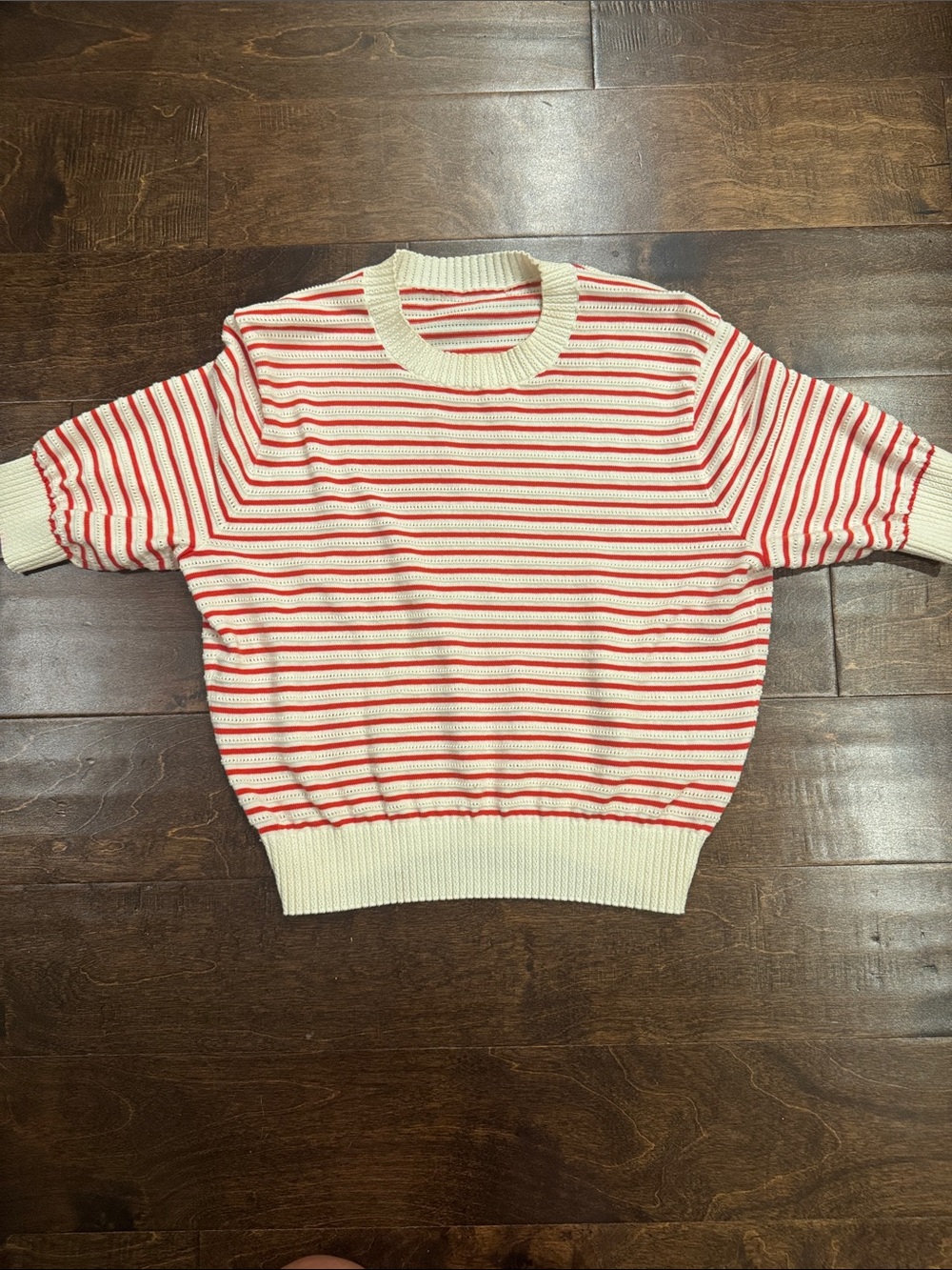 Madewell Textural stitch striped sweater, size small